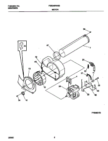 05 - P16m0019 Motor,Blower parts for Frigidaire Dryer FSE346RHS0 from AppliancePartsPros.com