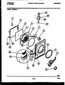 03 - Door Parts parts for Frigidaire Dryer DECSFL4 from AppliancePartsPros.com