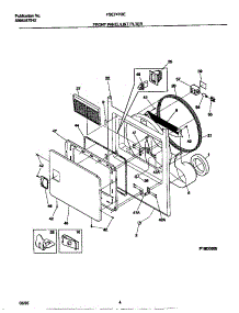 03 - Front Panel / Lint Filter parts for Frigidaire Dryer FSE747GES0 from AppliancePartsPros.com