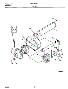 05 - P16m0019 Motor,Blower parts for Frigidaire Dryer FSG446RHS0 from AppliancePartsPros.com