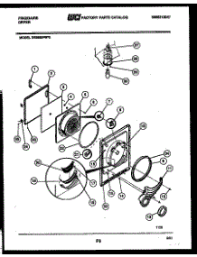 03 - Door Parts parts for Frigidaire Dryer DE8600PW0 from AppliancePartsPros.com