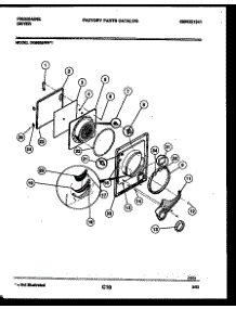 03 - Door Parts parts for Frigidaire Dryer DG5520RW1 from AppliancePartsPros.com