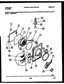 03 - Door Parts parts for Frigidaire Dryer DG8800PW2 from AppliancePartsPros.com