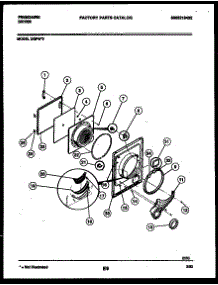 03 - Door Parts parts for Frigidaire Dryer DGFW3 from AppliancePartsPros.com