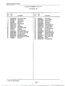 Upright Freezer 19 Cubic Feet Page 2 parts for Frigidaire Freezer 49152-0B from AppliancePartsPros.com