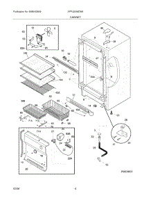 05 - Cabinet parts for Frigidaire Freezer AFFU2066DW6 from AppliancePartsPros.com
