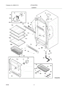 05 - Cabinet parts for Frigidaire Freezer AFFU2067EW3 from AppliancePartsPros.com