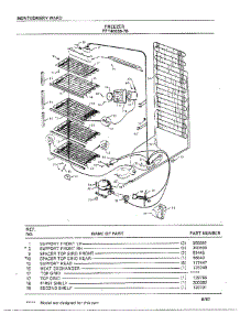 Freezer Page 3 parts for Frigidaire Freezer 46856B-7 from AppliancePartsPros.com