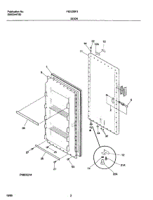 03 - Door parts for Frigidaire Freezer F82U20F3W1 from AppliancePartsPros.com