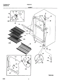 05 - Cabinet parts for Frigidaire Freezer F82U20F3W1 from AppliancePartsPros.com