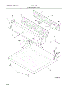 07 - Controls / Top Panel parts for Frigidaire Dryer FER311CFS0 from AppliancePartsPros.com