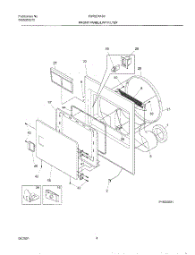 05 - Frnt Pnl,Door parts for Frigidaire Dryer FGR221AS0 from AppliancePartsPros.com