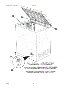 03 - Parts parts for Frigidaire Freezer FFC0513D from AppliancePartsPros.com