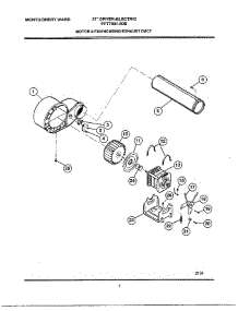 Motor And Fan Housing Exhaust Duct parts for Frigidaire Dryer FFT7001-80B from AppliancePartsPros.com