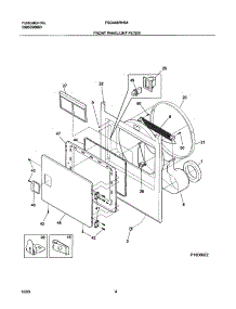 05 - Front Panel / Lint Filter parts for Frigidaire Dryer FSG446RHS4 from AppliancePartsPros.com