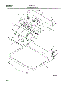 07 - Control Panel parts for Frigidaire Dryer GLER331AS0 from AppliancePartsPros.com