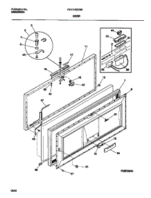 02 - Door parts for Frigidaire Freezer F81D159CW0 from AppliancePartsPros.com