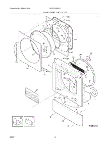 05 - Front Panel / Lint Filter parts for Frigidaire Dryer GLEQ2152EE1 from AppliancePartsPros.com