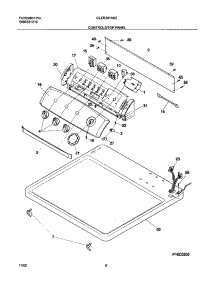 07 - Controls / Top Panel parts for Frigidaire Dryer GLER341AS2 from AppliancePartsPros.com