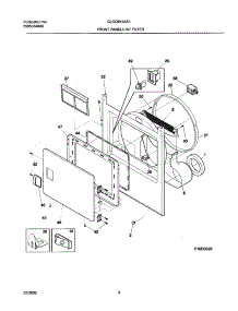 05 - Frnt Pnl,Door parts for Frigidaire Dryer GLGQ642AS1 from AppliancePartsPros.com