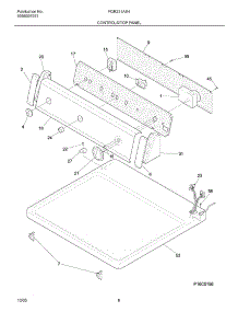 07 - Controls / Top Panel parts for Frigidaire Dryer FGR231AS4 from AppliancePartsPros.com