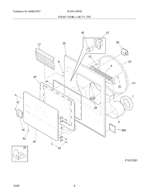05 - Front Panel / Lint Filter parts for Frigidaire Dryer GLGR1042FS2 from AppliancePartsPros.com