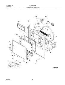 05 - Frnt Pnl,Door parts for Frigidaire Dryer GLGQ332AS0 from AppliancePartsPros.com