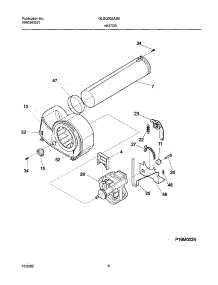 09 - Motor,Blower parts for Frigidaire Dryer GLGQ332AS0 from AppliancePartsPros.com