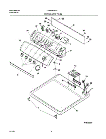 07 - Control Panel parts for Frigidaire Dryer GSER642AS0 from AppliancePartsPros.com