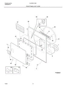 05 - Front Panel / Lint Filter parts for Frigidaire Dryer GLGR331AS4 from AppliancePartsPros.com