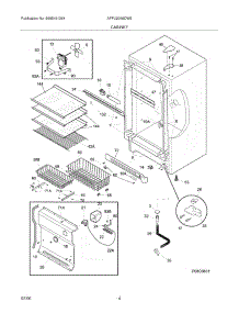 05 - Cabinet parts for Frigidaire Freezer AFFU2066DW5 from AppliancePartsPros.com