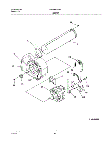 09 - Motor,Blower parts for Frigidaire Dryer GSER642AS2 from AppliancePartsPros.com