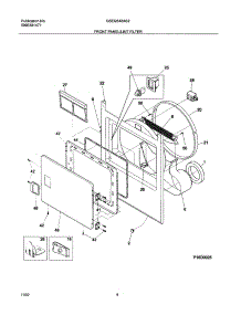 05 - Front Panel / Lint Filter parts for Frigidaire Dryer GSEQ642AS2 from AppliancePartsPros.com