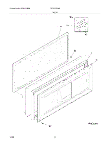 03 - Door parts for Frigidaire Freezer FFC0522DW5 from AppliancePartsPros.com