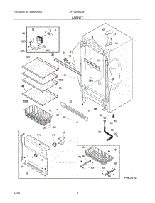 05 - Cabinet parts for Frigidaire Freezer AFFU2068DW1 from AppliancePartsPros.com