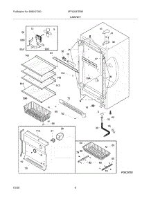 05 - Cabinet parts for Frigidaire Freezer AFFU2067EW0 from AppliancePartsPros.com