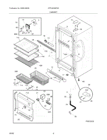 05 - Cabinet parts for Frigidaire Freezer AFFU2066DW4 from AppliancePartsPros.com
