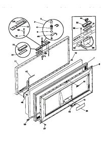 02 - Door parts for Frigidaire Freezer F81M207CW2 from AppliancePartsPros.com