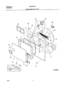 05 - Front Panel / Lint Filter parts for Frigidaire Dryer GLGQ332AS4 from AppliancePartsPros.com