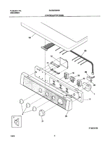 07 - Controls / Top Panel parts for Frigidaire Dryer GLGQ332AS4 from AppliancePartsPros.com