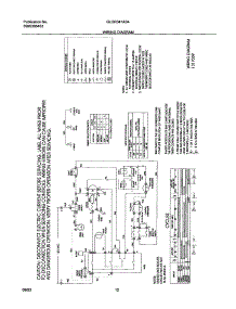 12 - Wiring Diargam parts for Frigidaire Dryer GLGR341AS4 from AppliancePartsPros.com