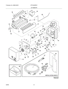 09 - Ice Maker parts for Frigidaire Freezer AFFU2068DW1 from AppliancePartsPros.com