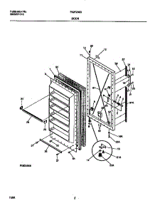 02 - Door parts for Frigidaire Freezer F82F206BW0 from AppliancePartsPros.com
