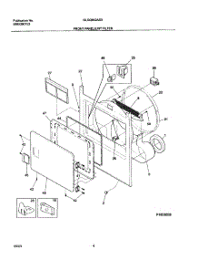 05 - Front parts for Frigidaire Dryer GLGQ642AS3 from AppliancePartsPros.com