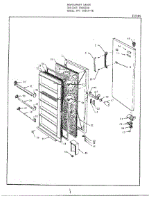 Doors parts for Frigidaire Freezer 40846D from AppliancePartsPros.com