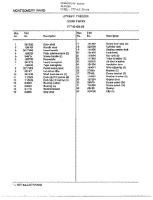 Door parts for Frigidaire Freezer 431258-OB from AppliancePartsPros.com