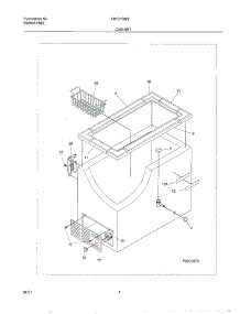 05 - Cabinet parts for Frigidaire Freezer F81C13M3W1 from AppliancePartsPros.com