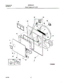 05 - Frnt Pnl,Door parts for Frigidaire Dryer GSER642AS1 from AppliancePartsPros.com