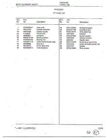 Freezer Page 2 parts for Frigidaire Freezer 43051-0A from AppliancePartsPros.com
