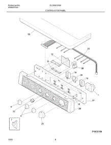 07 - Controls / Top Panel parts for Frigidaire Dryer GLGQ642AS4 from AppliancePartsPros.com